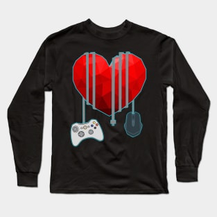 Gamer couple valentine day gift Long Sleeve T-Shirt